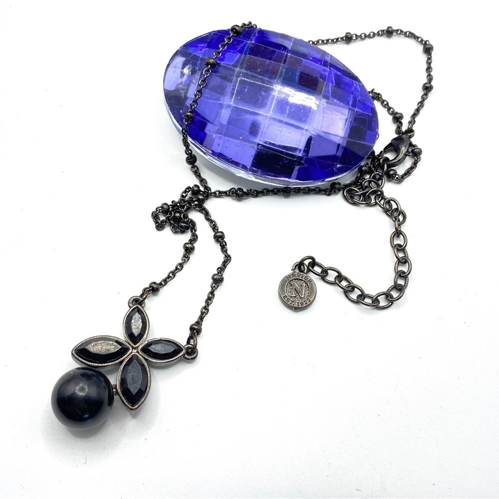 NAPIER Black Drop Necklace